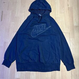Vintage Nike Men's Oversized Blue Hoodie (M)